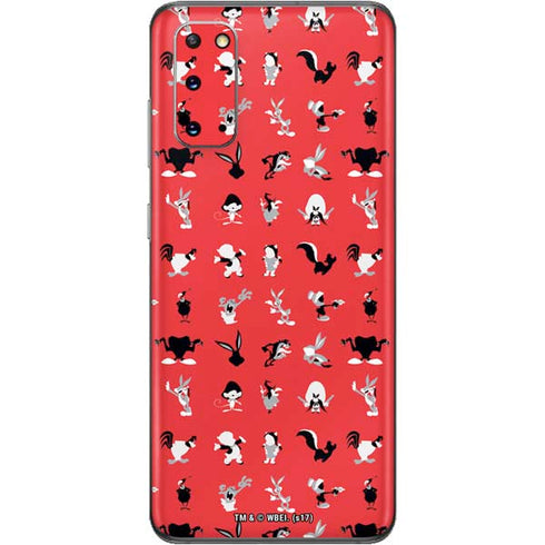 Looney Tunes Identity Red Pattern Galaxy S20 Skin