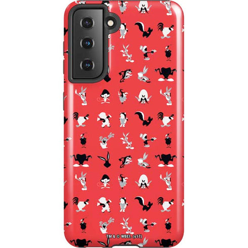 Looney Tunes Identity Red Pattern Galaxy S21 5G Pro Case