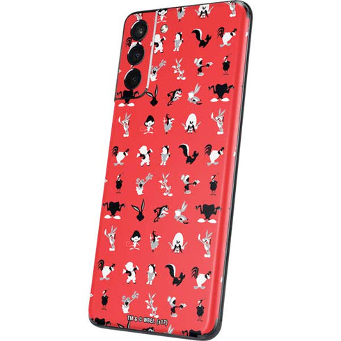 Looney Tunes Identity Red Pattern Galaxy S21 5G Skin