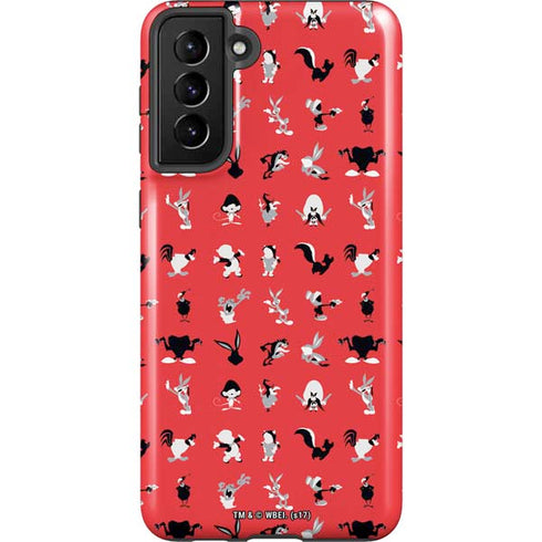 Looney Tunes Identity Red Pattern Galaxy S21 Plus 5G Pro Case