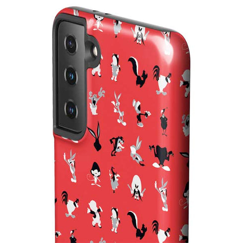 Looney Tunes Identity Red Pattern Galaxy S21 Plus 5G Pro Case