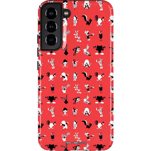 Looney Tunes Identity Red Pattern Galaxy S22 Plus Pro Case