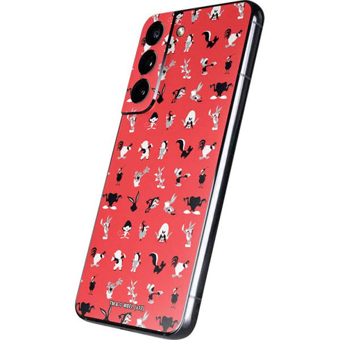 Looney Tunes Identity Red Pattern Galaxy S22 Skin