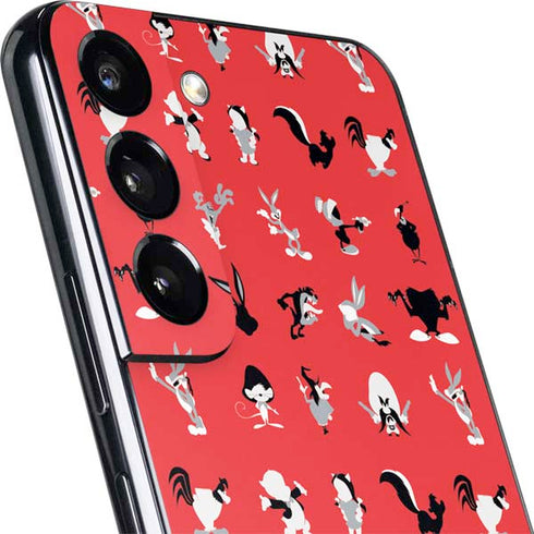 Looney Tunes Identity Red Pattern Galaxy S22 Skin