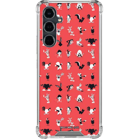 Looney Tunes Identity Red Pattern Galaxy S23 FE Clear Case