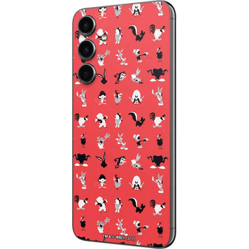 Looney Tunes Identity Red Pattern Galaxy S23 FE Skin