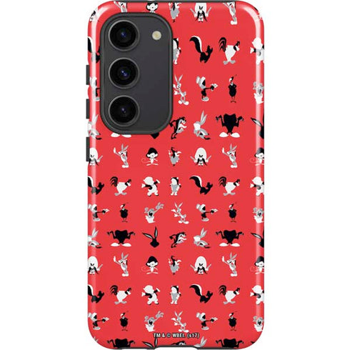 Looney Tunes Identity Red Pattern Galaxy S23 Pro Case