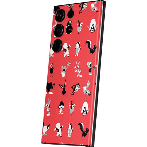 Looney Tunes Identity Red Pattern Galaxy S23 Ultra Skin