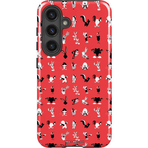 Looney Tunes Identity Red Pattern Galaxy S24 Impact Case