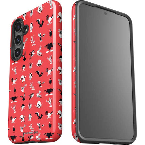 Looney Tunes Identity Red Pattern Galaxy S24 Impact Case