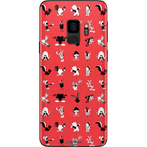 Looney Tunes Identity Red Pattern Galaxy S9 Skin