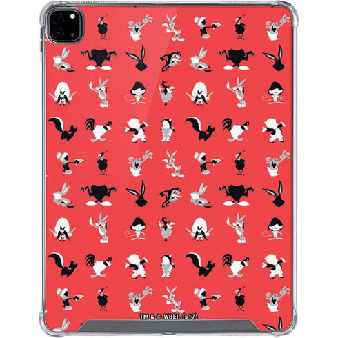 Looney Tunes Identity Red Pattern iPad Pro 12.9in (2020) Clear Case