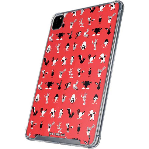 Looney Tunes Identity Red Pattern iPad Pro 12.9in (2020) Clear Case