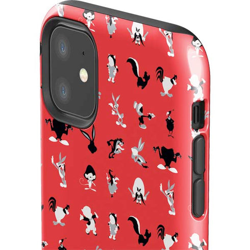 Looney Tunes Identity Red Pattern iPhone 11 Impact Case