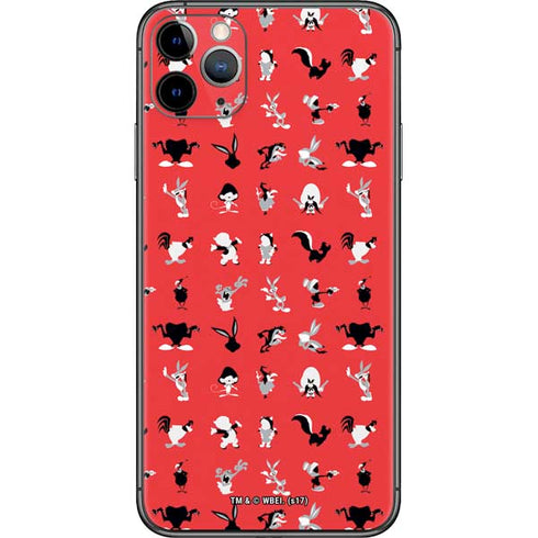 Looney Tunes Identity Red Pattern iPhone 11 Pro Max Skin
