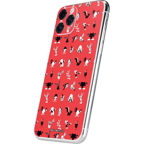 Looney Tunes Identity Red Pattern iPhone 11 Pro Skin