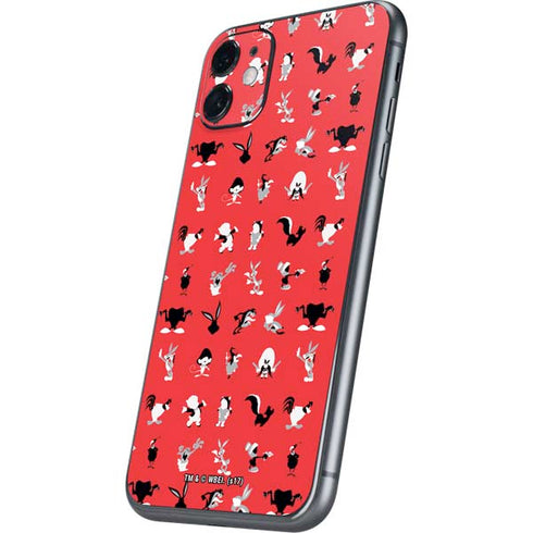Looney Tunes Identity Red Pattern iPhone 11 Skin