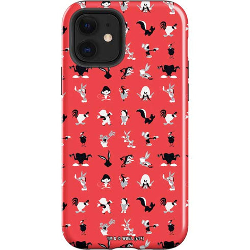 Looney Tunes Identity Red Pattern iPhone 12 Impact Case