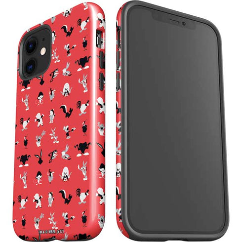 Looney Tunes Identity Red Pattern iPhone 12 Mini Impact Case
