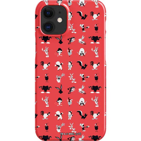 Looney Tunes Identity Red Pattern iPhone 12 Mini Lite Case
