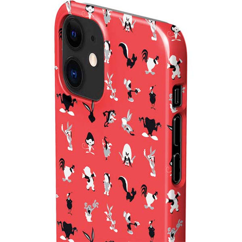 Looney Tunes Identity Red Pattern iPhone 12 Mini Lite Case