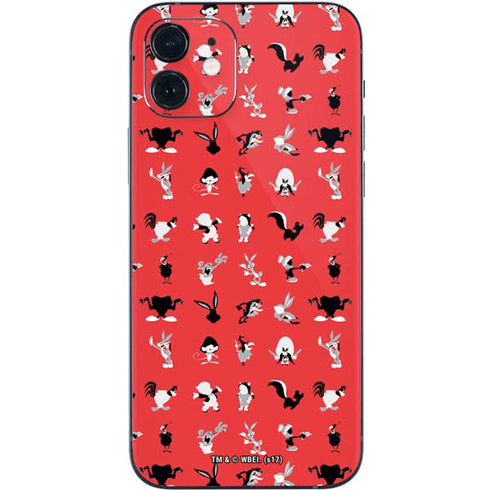 Looney Tunes Identity Red Pattern iPhone 12 Mini Skin