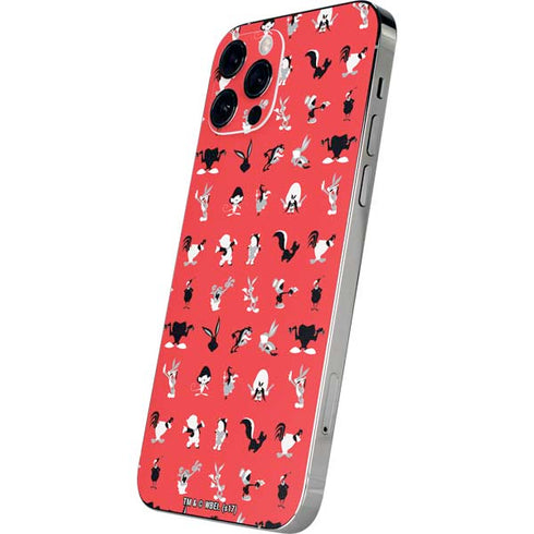 Looney Tunes Identity Red Pattern iPhone 12 Pro Max Skin