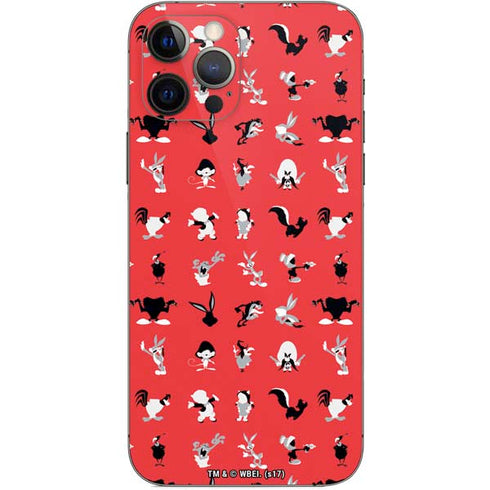 Looney Tunes Identity Red Pattern iPhone 12 Pro Skin