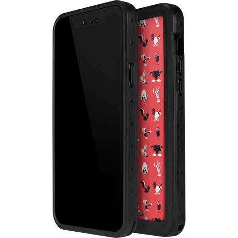 Looney Tunes Identity Red Pattern iPhone 12 Pro Waterproof Case