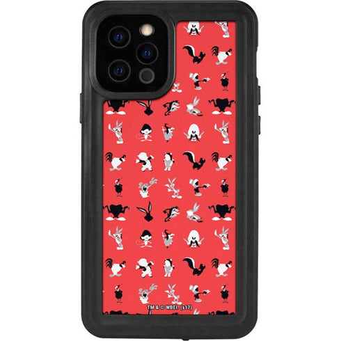 Looney Tunes Identity Red Pattern iPhone 12 Pro Waterproof Case