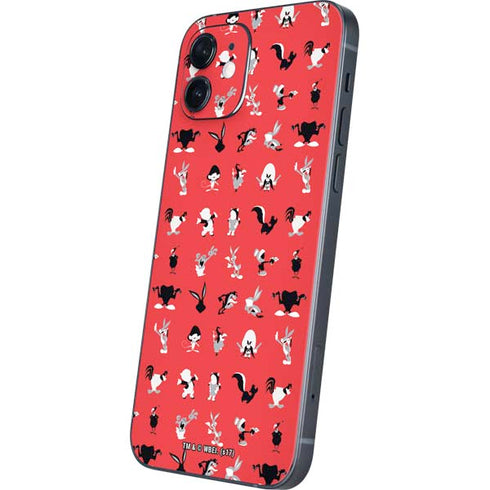 Looney Tunes Identity Red Pattern iPhone 12 Skin