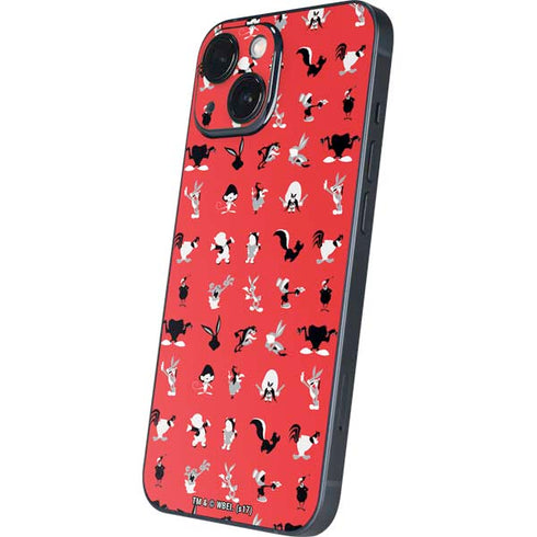 Looney Tunes Identity Red Pattern iPhone 13 Mini Skin