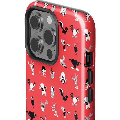 Looney Tunes Identity Red Pattern iPhone 13 Pro Impact Case