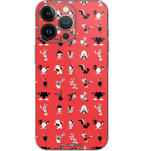 Looney Tunes Identity Red Pattern iPhone 13 Pro Skin