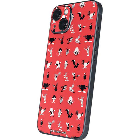 Looney Tunes Identity Red Pattern iPhone 13 Skin