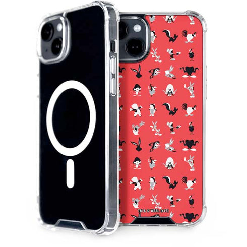 Looney Tunes Identity Red Pattern iPhone 15 MagSafe Case