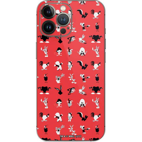 Looney Tunes Identity Red Pattern iPhone 14 Pro Max Skin