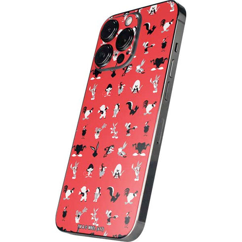 Looney Tunes Identity Red Pattern iPhone 14 Pro Max Skin
