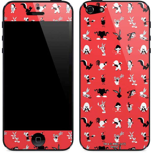 Looney Tunes Identity Red Pattern iPhone 5/5s/5SE Skin