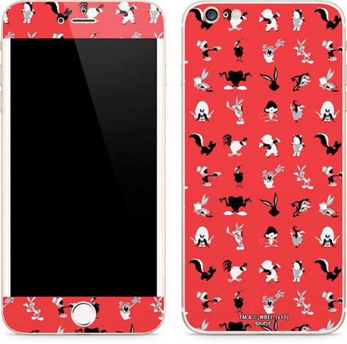 Looney Tunes Identity Red Pattern iPhone 6/6s Plus Skin