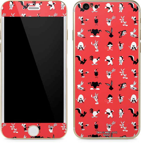 Looney Tunes Identity Red Pattern iPhone 6/6s Skin