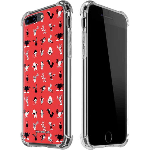Looney Tunes Identity Red Pattern iPhone 7/8 Plus Clear Case