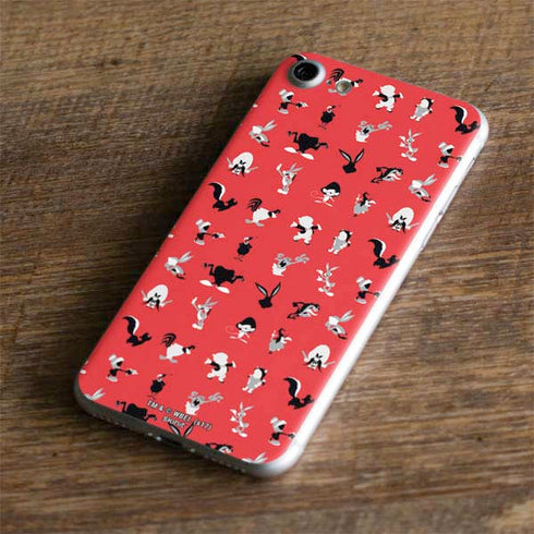 Looney Tunes Identity Red Pattern iPhone 8 Skin