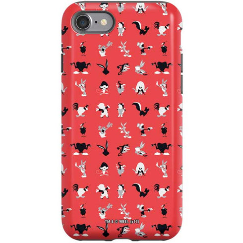 Looney Tunes Identity Red Pattern iPhone SE (2nd & 3rd Gen) Pro Case