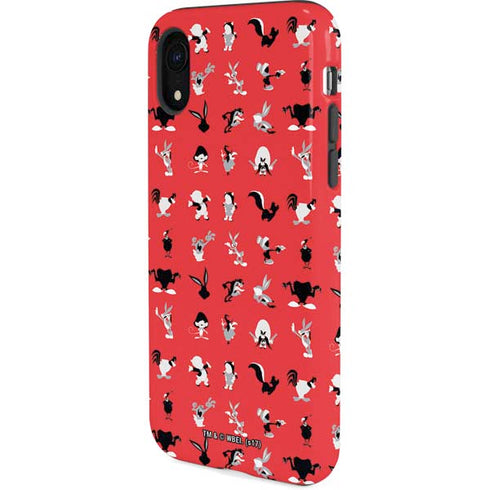 Looney Tunes Identity Red Pattern iPhone XR Pro Case