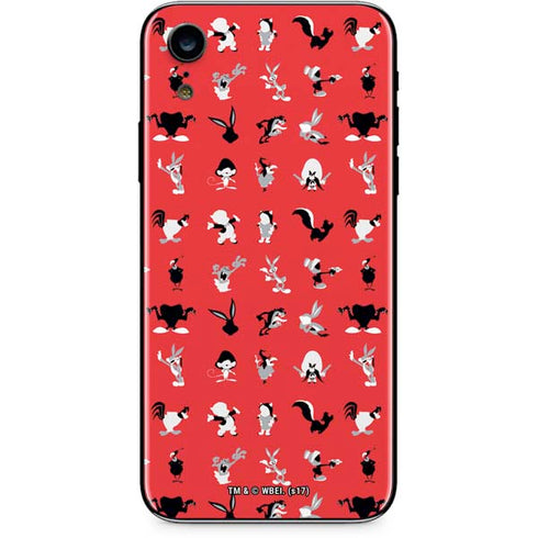 Looney Tunes Identity Red Pattern iPhone XR Skin