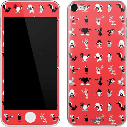 Looney Tunes Identity Red Pattern Apple iPod Skin