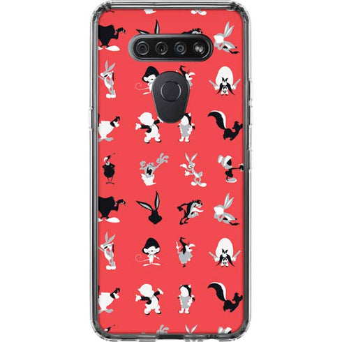 Looney Tunes Identity Red Pattern LG K51/Q51 Clear Case