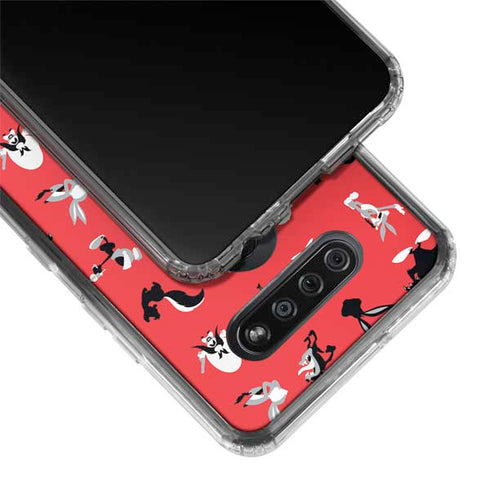 Looney Tunes Identity Red Pattern LG K51/Q51 Clear Case