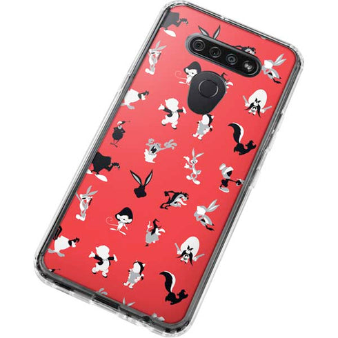 Looney Tunes Identity Red Pattern LG K51/Q51 Clear Case